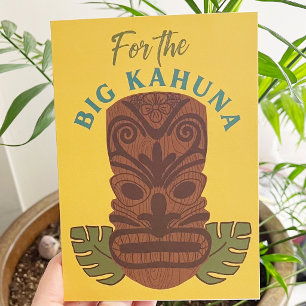 Rolig Big Kahuna Tiki-mask fars dag Kort