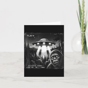 Rolig bigfoot-aliens ufo-retrofoto påstått bevis kort