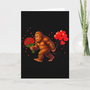 Rolig Bigfoot Alla Hjärtans Dag Hjärtan Sasquatch Kort