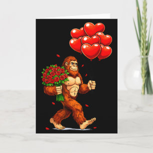 Rolig Bigfoot Alla Hjärtans Dag Kärlek Hjärtan Sas Kort