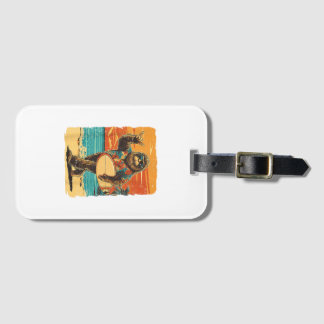 Rolig Bigfoot Aloha Hawaiiansurfing Tropisk Strand Bagagebricka