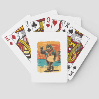 Rolig Bigfoot Aloha Hawaiiansurfing Tropisk Strand Casinokort