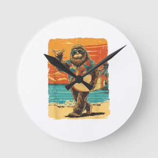 Rolig Bigfoot Aloha Hawaiiansurfing Tropisk Strand Rund Klocka