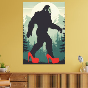 Rolig Bigfoot Canvastryck