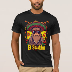 Rolig Bigfoot Cinco de Mayo Sombrero El Squatcho T Shirt