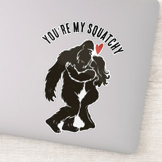 Rolig BigFoot “Du är min Squatchy” Romantisk Anpas Klistermärken
