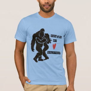 Rolig BigFoot “Du är min Squatchy” Romantisk Par T Shirt