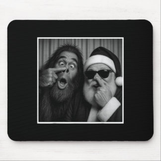 Rolig Bigfoot Fotobås Med Santa Jul Xmas Musmatta