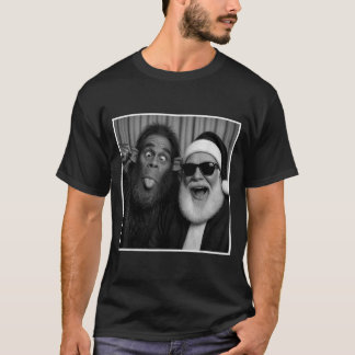 Rolig Bigfoot fotobås med Santa jul xmas T Shirt