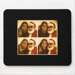 Rolig Bigfoot Fotobutik Med Tomte Jul Musmatta