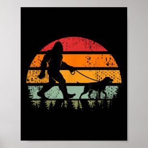 Rolig Bigfoot Gående Hund Labrador Retriever Pappa Poster