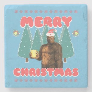 Rolig Bigfoot - God Jul Stenunderlägg