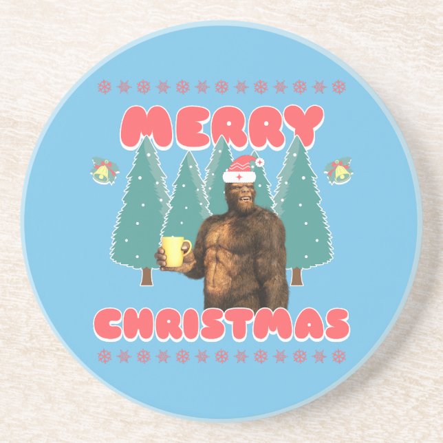 Rolig Bigfoot - God Jul Underlägg (Framsidan)