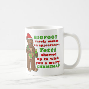 Rolig Bigfoot god julSasquatch vits Kaffemugg