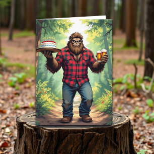 Rolig Bigfoot Grattis på födelsedagen make Kort