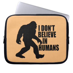 Rolig Bigfoot-Jag tror inte på människor Laptop Fodral