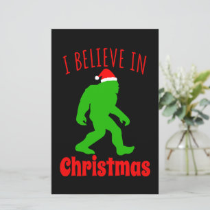 Rolig Bigfoot jag tror på jul