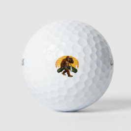 Rolig Bigfoot-jägare för golfbollar - skämtpresent