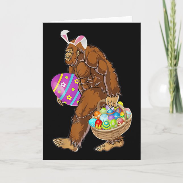 Rolig Bigfoot-jakt på påskägg  Kort (Framsida)