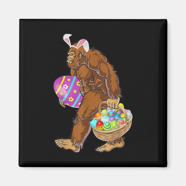 Rolig Bigfoot-jakt på påskägg  Magnet (Framsidan)