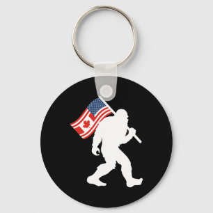 Rolig Bigfoot Kanada Den 51:a staten Trump Kanada Nyckelring