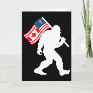 Rolig Bigfoot Kanada Den 51 Stat Trump Kanada U.s Kort