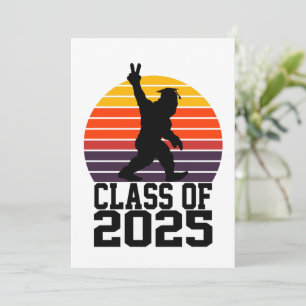 Rolig Bigfoot Klass 2025 - Examen 2025 Inbjudningar