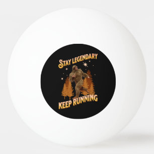 Rolig Bigfoot Löp Motivation Pingisboll