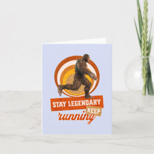 Rolig Bigfoot Löpande Motivation Anteckningskort