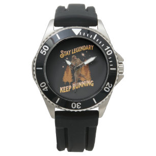 Rolig Bigfoot Löpande Motivation Armbandsur