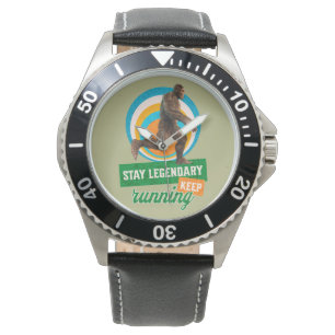 Rolig Bigfoot Löpande Motivation Armbandsur