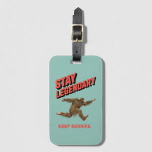 Rolig Bigfoot Löpande Motivation Bagagebricka
