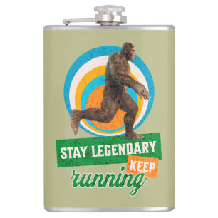 Rolig Bigfoot Löpande Motivation Fickplunta