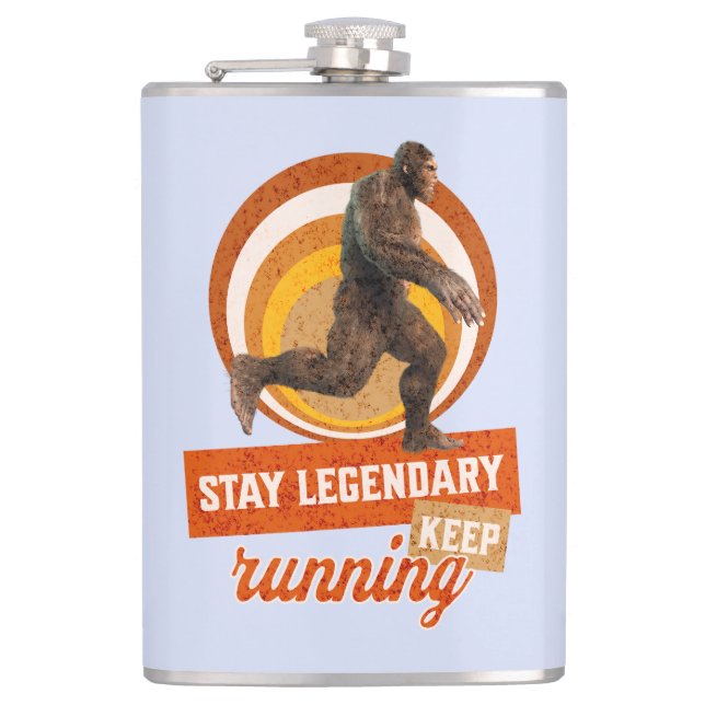 Rolig Bigfoot Löpande Motivation Fickplunta (Framsidan)