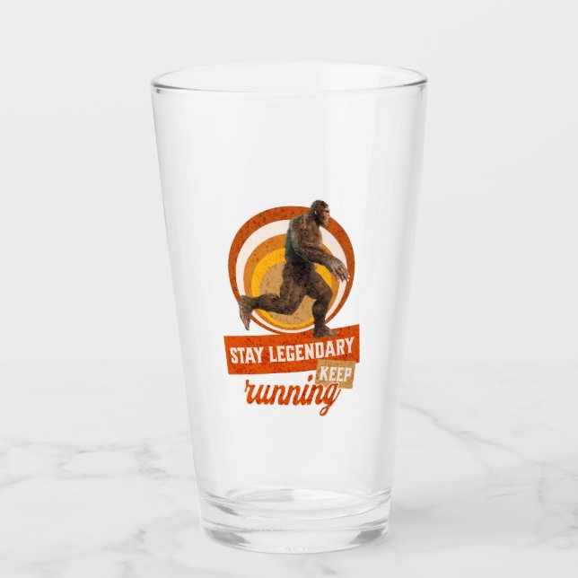 Rolig Bigfoot Löpande Motivation Glaskopp (Framsida)