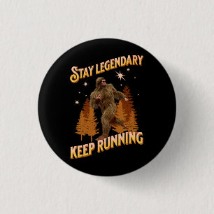 Rolig Bigfoot Löpande Motivation Knapp