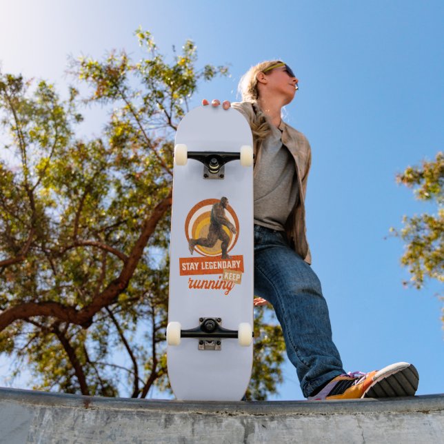 Rolig Bigfoot Löpande Motivation Mini Skateboard Bräda 18,5 Cm (Utomhus 1)