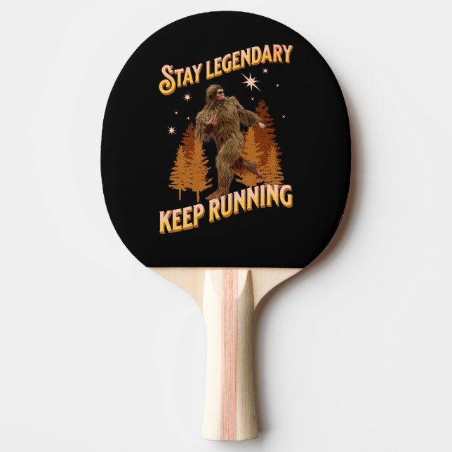Rolig Bigfoot Löpande Motivation Pingisracket (Framsidan)