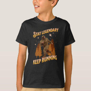 Rolig Bigfoot Löpande Motivation T Shirt