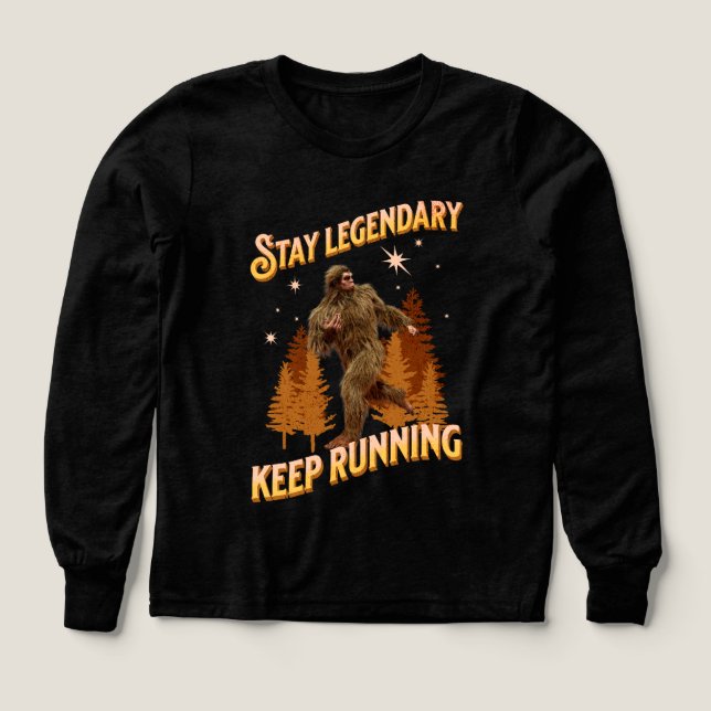 Rolig Bigfoot Löpande Motivation T Shirt (Design framsida)
