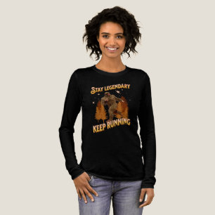 Rolig Bigfoot Löpande Motivation T Shirt