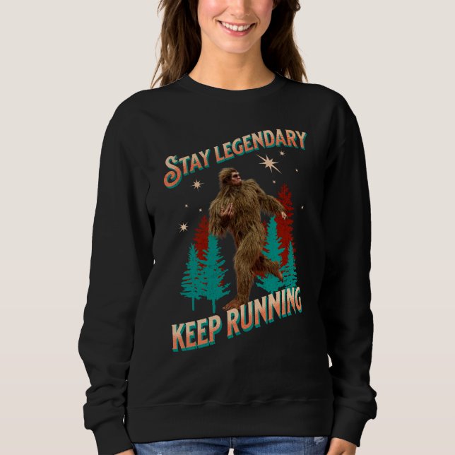 Rolig Bigfoot Löpande Motivation T Shirt (Framsida)