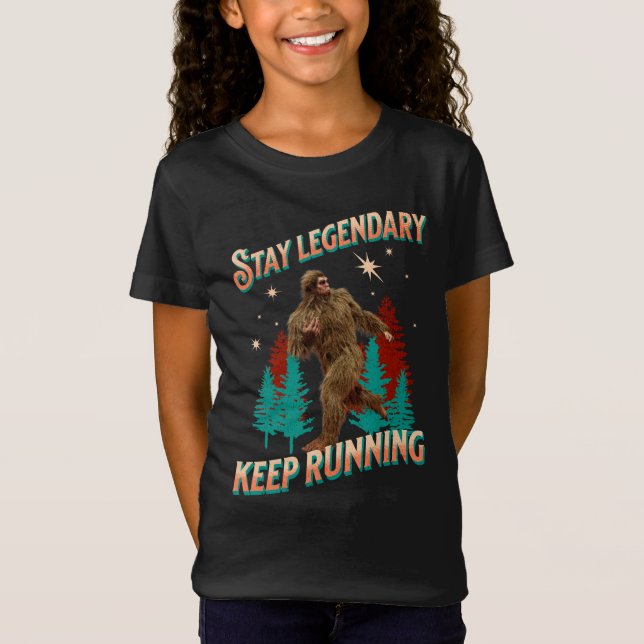 Rolig Bigfoot Löpande Motivation T Shirt (Framsida)