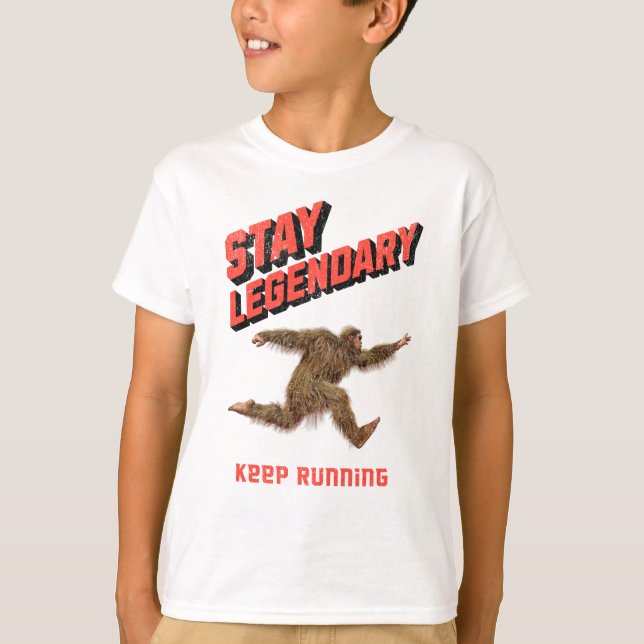 Rolig Bigfoot Löpande Motivation T Shirt (Framsida)