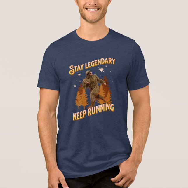 Rolig Bigfoot Löpande Motivation T Shirt (Framsida)