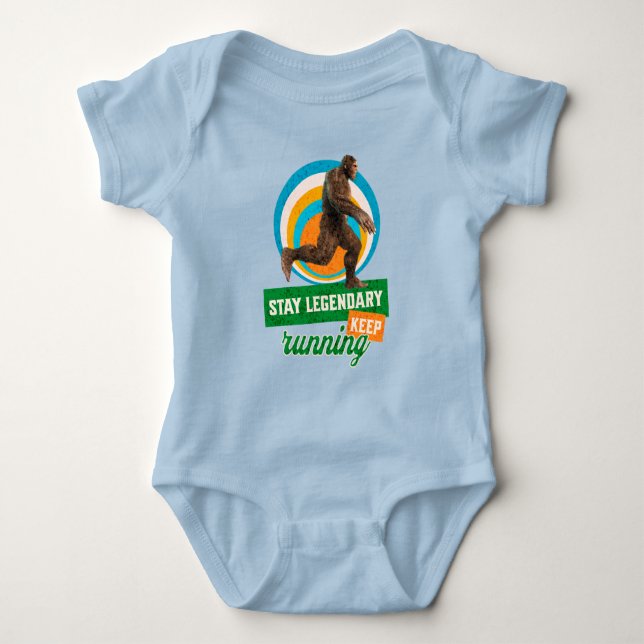 Rolig Bigfoot Löpande Motivation T Shirt (Framsida)