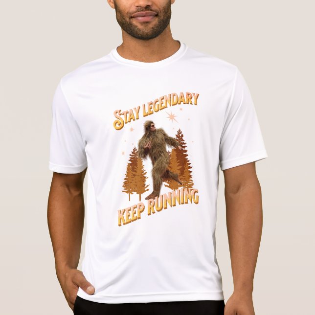 Rolig Bigfoot Löpande Motivation T Shirt (Framsida)
