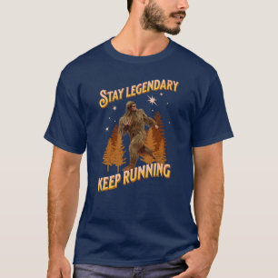 Rolig Bigfoot Löpande Motivation T Shirt