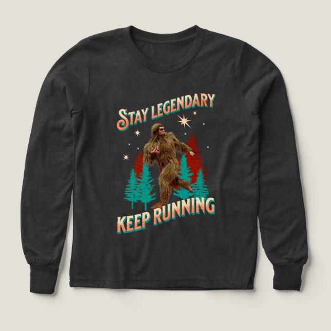 Rolig Bigfoot Löpande Motivation T Shirt (Design framsida)