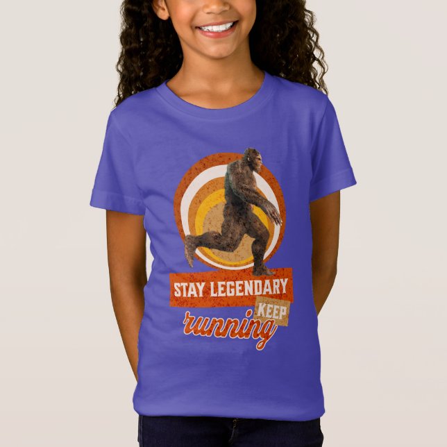 Rolig Bigfoot Löpande Motivation T Shirt (Framsida)
